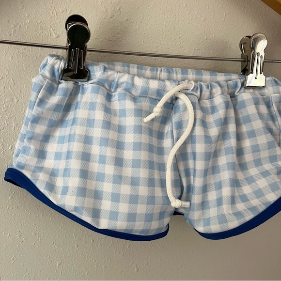 Little Lamb & Co. Blue/White Checkered Euro Style Swim Trunks Size 4T - Picture 11 of 12